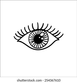 Eye sketch in vector