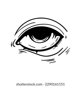 Eye Sketch Vector Design. Vision Hand Drawn Art.