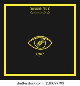 eye sketch vector icon