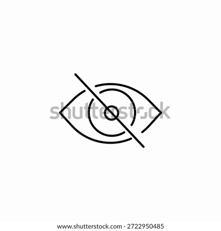 eye slash hidden icon sign vector