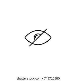 Eye slash icon vector illustration