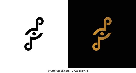 Das Auge des Songs Logo Design ist einzigartig und modern