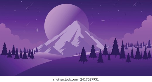 An eye soothing night calmness background with beauty of nature