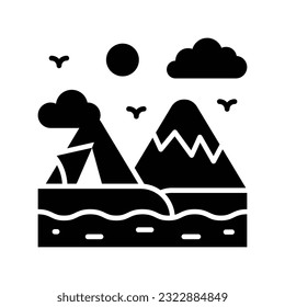 Diseño de camping para calmar los ojos, listo para usar un icono