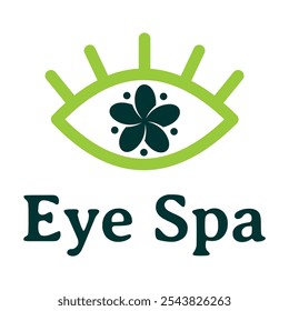 Diseño de logotipo minimalista plano de Eye Spa