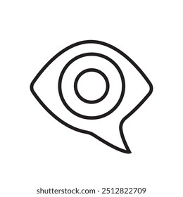 Eye in speech bubble emoji vector symbol