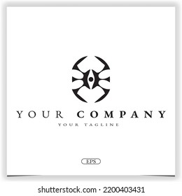 eye spider logo premium elegant template vector eps 10