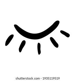 Eye. Spiritual eye, mystical element, abstract eye. Hand-drawn. Doodle, sketch, icon. Single element. Vector illustration for modern designs, prints, logos. On a white background.