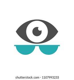 Eye spy logo design template concept for company
