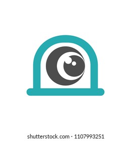 Eye spy logo design template concept for company
