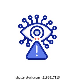 Eye Spyware Icon Editable Stroke