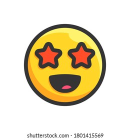 Eye Star Fill Emoji Icon