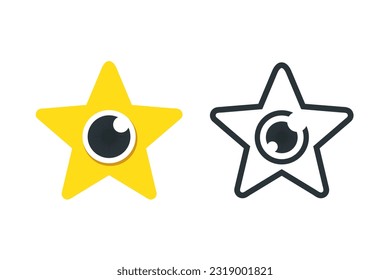 Eye star icon. Illustration vector