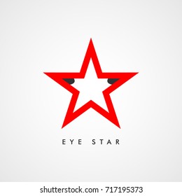 Eye Star Logo Vector Template Design 