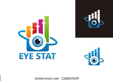 Eye Statistic Logo Template Design Vector, Emblem, Design Concept, Creative Symbol, Icon