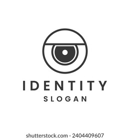 Plantilla de diseño de iconos de logotipo de estilo ocular vector plano