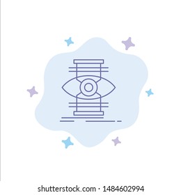 Eye, Success, Focus, Optimize Blue Icon on Abstract Cloud Background. Vector Icon Template background