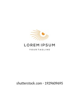 Icono del logotipo del sol ocular estilo abstracto