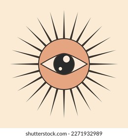 Eye sun Sunbright sunshine sunlight icon vector flat design