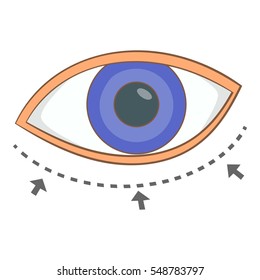 Eye surgery correction icon. Cartoon illustration of body surgery correction vector icon for web design