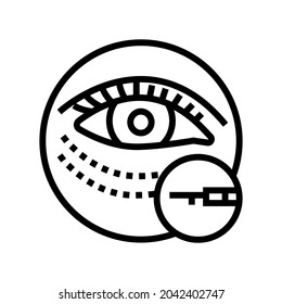 eye surgery line icon vector. eye surgery sign. isolated contour symbol black illustration