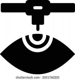 eye surgery vector glyph flat icon