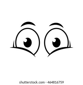 eye surprised look vision optical  icon. Isolated and flat illustration. Vector graphic