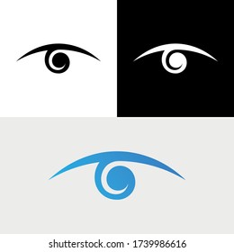 Eye Swirl Wave Abstract Logo