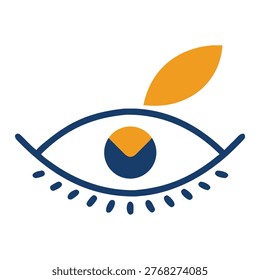 Eye symbol abstract design. Vision insight perception consciousness awareness. Graphic element vector icon.