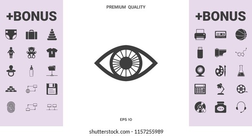 Eye symbol icon - graphic elements for your design