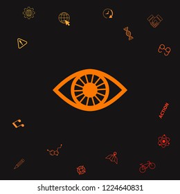Eye symbol icon. Graphic elements for your design