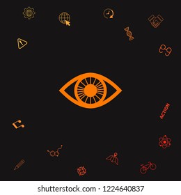 Eye symbol icon. Graphic elements for your design