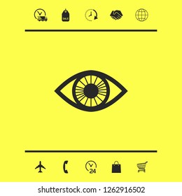 Eye symbol icon. Graphic elements for your design