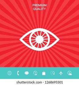 Eye symbol icon. Graphic elements for your design