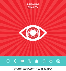 Eye symbol icon. Graphic elements for your design