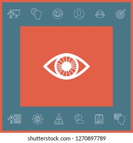 Eye symbol icon. Graphic elements for your design