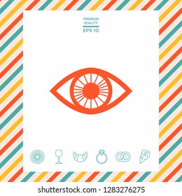 Eye symbol icon. Graphic elements for your design