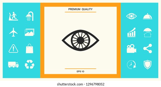 Eye symbol icon. Graphic elements for your design
