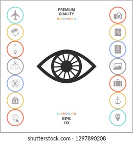 Eye symbol icon. Graphic elements for your design