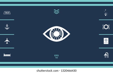 Eye symbol icon. Graphic elements for your design