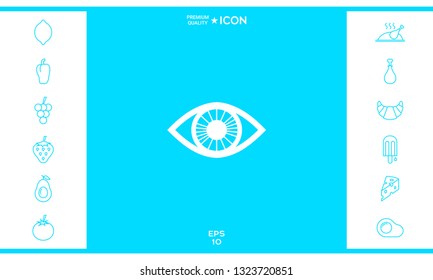 Eye symbol icon. Graphic elements for your design