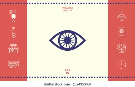 Eye symbol icon. Graphic elements for your design