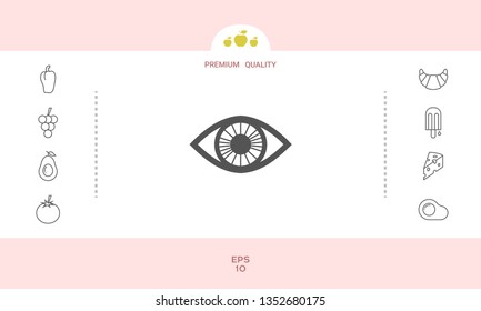 Eye symbol icon. Graphic elements for your design