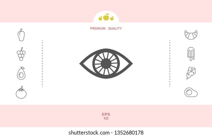 Eye symbol icon. Graphic elements for your design