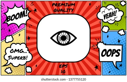 Eye symbol icon. Graphic elements for your design