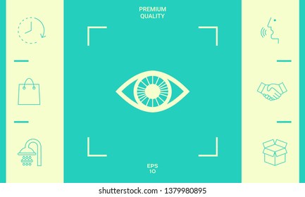 Eye symbol icon. Graphic elements for your design