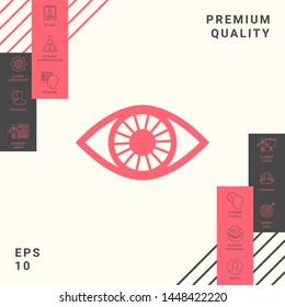 Eye symbol icon. Graphic elements for your design