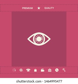 Eye symbol icon. Graphic elements for your design