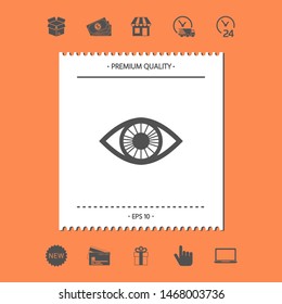 Eye symbol icon. Graphic elements for your design