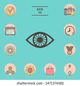 Eye symbol icon. Graphic elements for your design